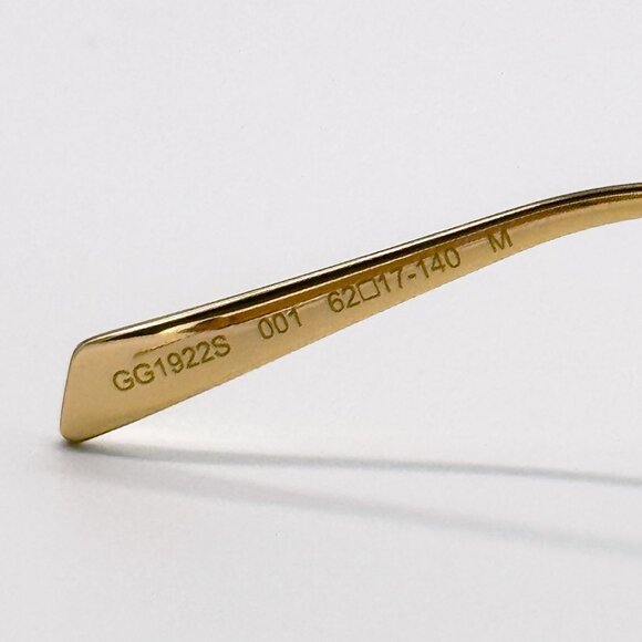 NEW GUCCI SUNGLASSES GOLD WOMEN OVAL EYEWEAR GUCCI GG1922S 001 main image 4